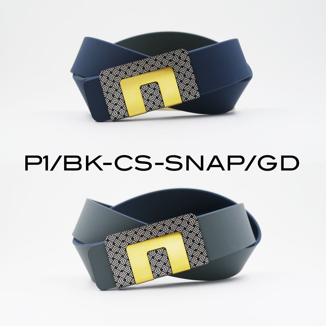 MIN BELT - BLACK P1 BUCKLE, CASUAL STRAP